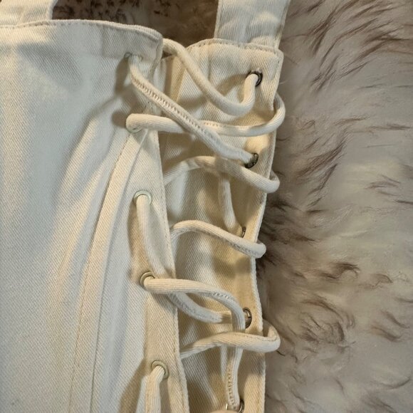 Danielle Guizio Classic Fitted Corset Vanilla Ice  Side Closure S - Picture 6 of 12